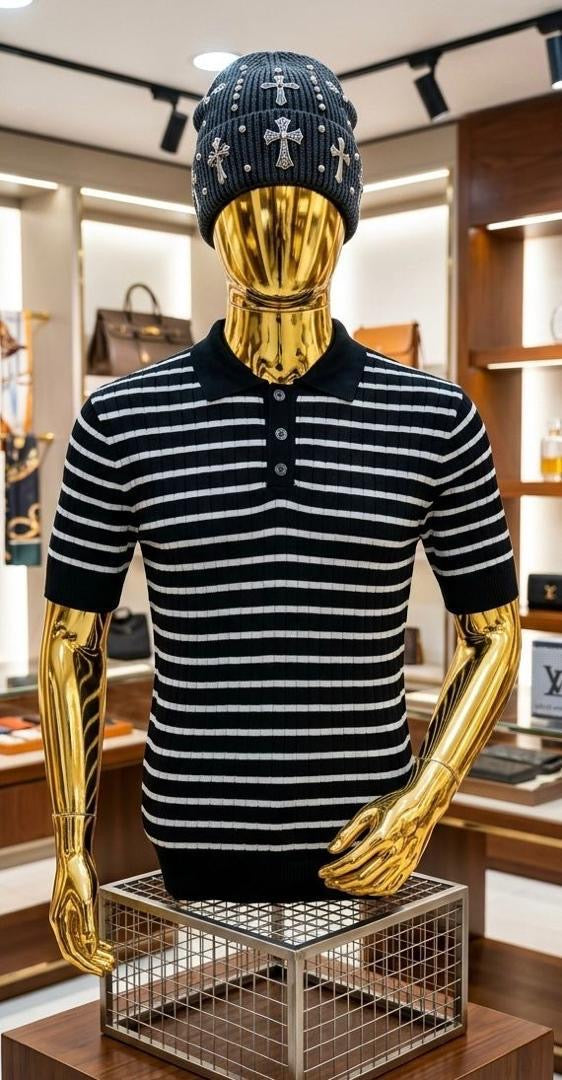 Classic Stripe Collar T-shirt
