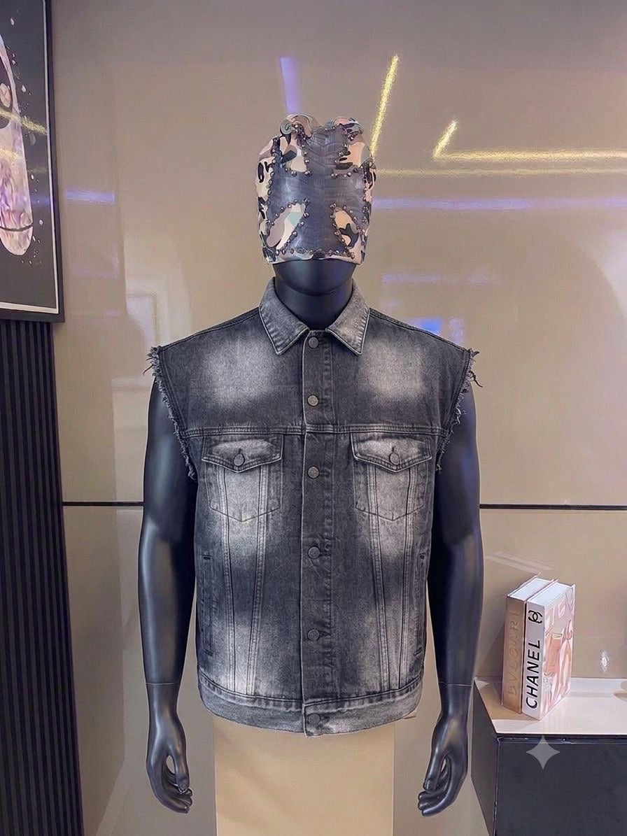 Premium Armless Jean Jacket
