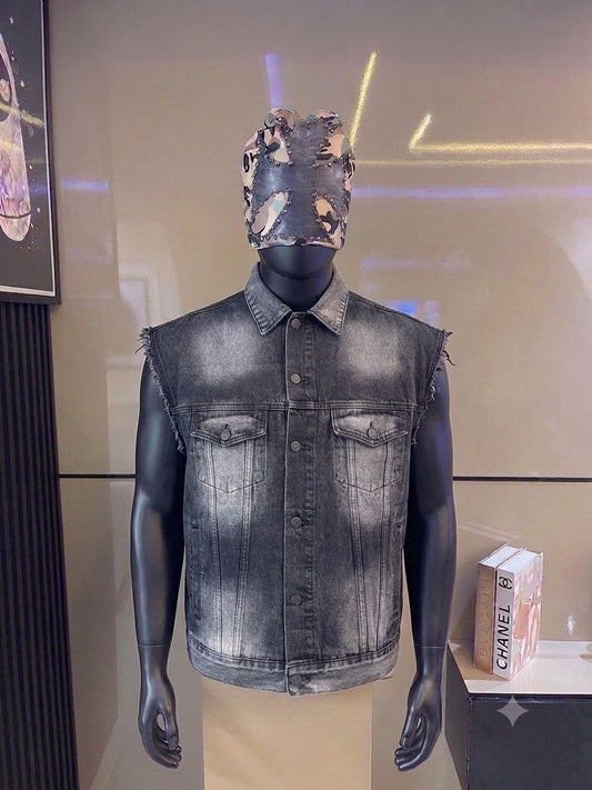 Premium Armless Jean Jacket